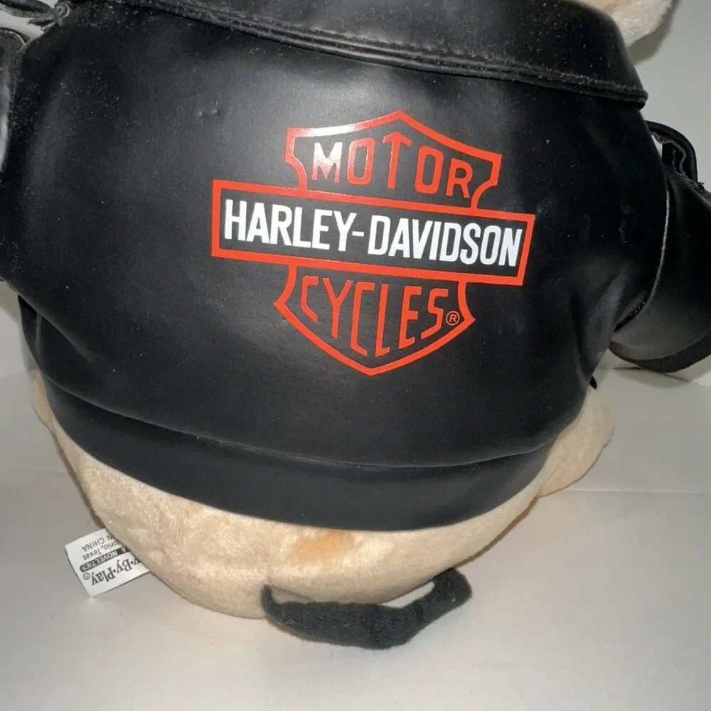 VTG 1993 Harley Davidson Hog Biker Plush Pig With Leather Jacket- NEW WITH TAGS